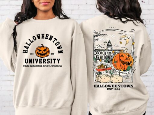 Halloweentown Est 1998 Back and Front Sweatshirt