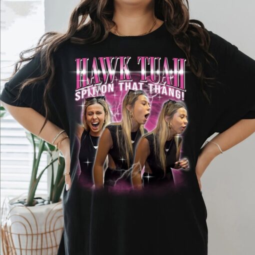 Retro Hawk Tuah Spit on that Thang Shirt, Vintage Hawk Tuah 24 Tee