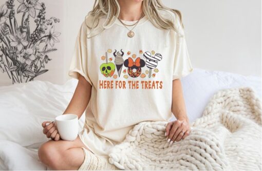 Here for the Treats Shirt, Vintage Disney Halloween Snacks Shirt