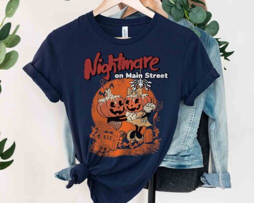 Vintage Mickey And Minnie Pumpkin Halloween Shirt