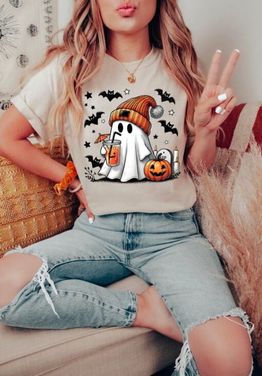 Cute Ghost Halloween Sweatshirt, Gift For Halloween