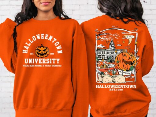 Halloweentown Est 1998 Back and Front Sweatshirt