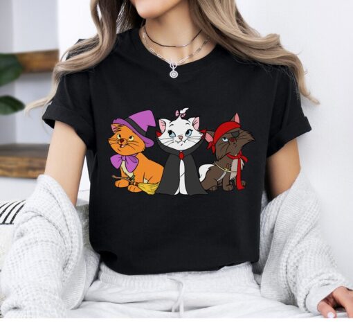 Disney Aristocats Marie Cat Toulouse Berlioz Halloween Shirt