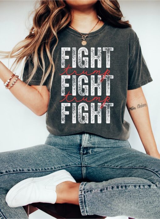 Trump Fight Shooting Shirt for Women, Trump 2024 Vote Tee