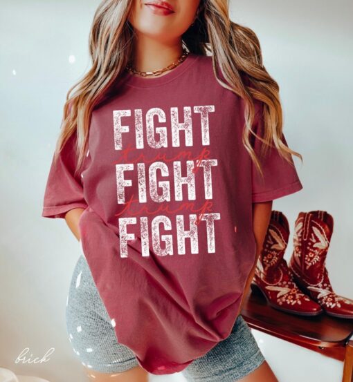 Trump Fight Shooting Shirt for Women, Trump 2024 Vote Tee