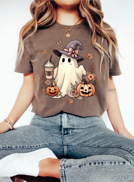 Comfort Colors® Cute Ghost Halloween shirt - Pumpkin Spice Latte Tee