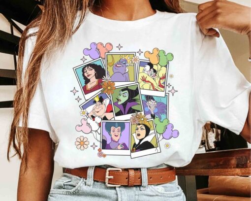 Disney Villains Characters Group Photos Comfort Colors Shirt