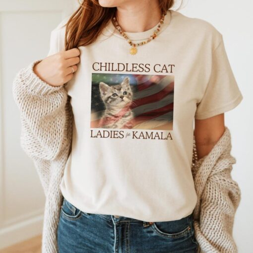 American Flag Cat Lady Kamala Shirt