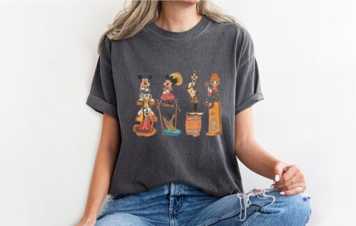 Comforts Colors Vintage Halloween Mouse And Friends Shirt