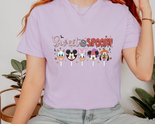 Sweet and Spooky T-Shirt, Halloween Cartoon Characters Tee