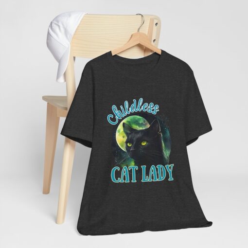 Childless Cat Lady Celestial Black Cat Watercolor Design