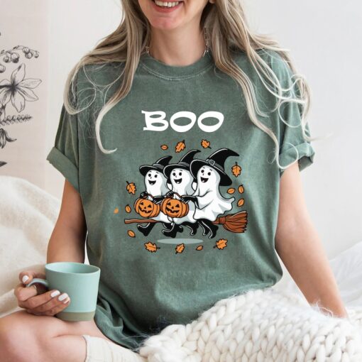 Halloween Ghost Comfort Colors Shirt, Cute Ghost Shirt