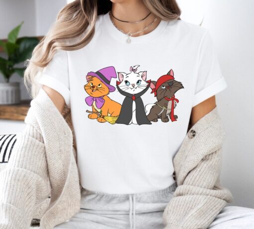 Disney Aristocats Marie Cat Toulouse Berlioz Halloween Shirt