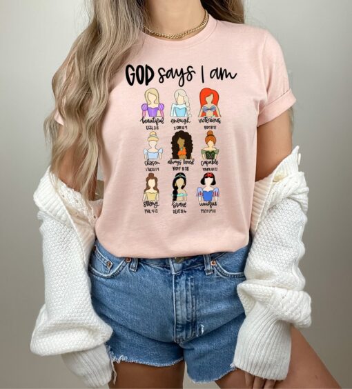 God Says I'm Beautiful Enough Shirt, Bible Verse Shirt, Faith Shirt