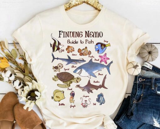 Retro Disney Pixar Finding Nemo Characters Group Shirt