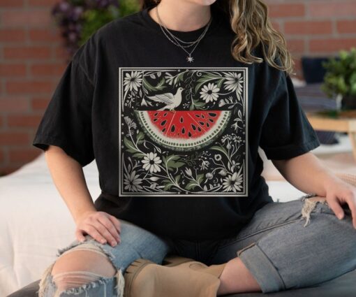 Free Palestine | Watermelon Shirt | Palestine Map | Palestinian Tee |