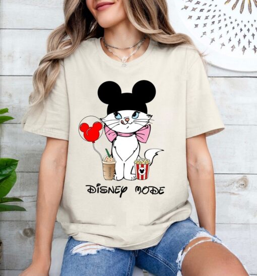 Disney Marie Cat Mickey Cap Graphic T-Shirt