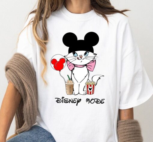 Disney Marie Cat Mickey Cap Graphic T-Shirt