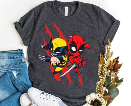 Funny Marvel Deadpool And Wolverine Shirt