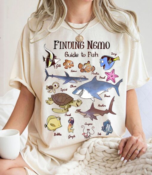 Retro Disney Pixar Finding Nemo Characters Group Shirt