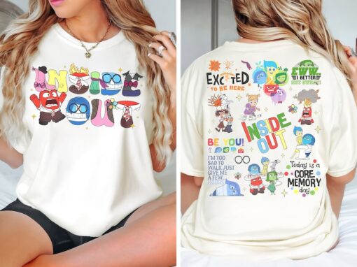 Retro 2-Sided Disney Pixar Inside Out Shirt