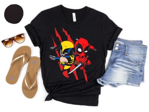 Funny Marvel Deadpool And Wolverine Shirt