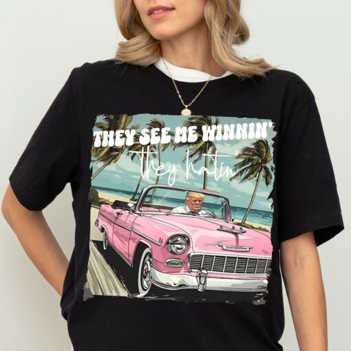 Vintage They See Me Winnin They Hatin Trump Shirt