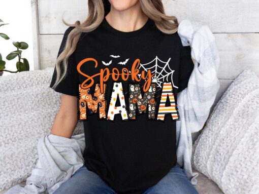 Spooky Mama Shirt, Retro Halloween Shirt For Mother