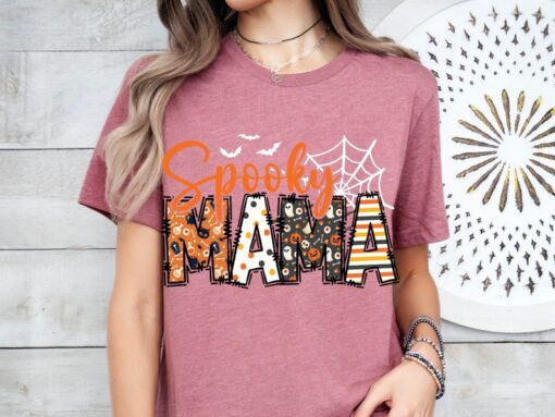 Spooky Mama Shirt, Retro Halloween Shirt For Mother