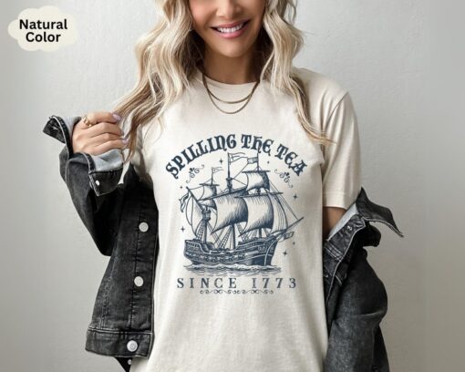 Spilling The Tea Since 1773 Shirt, Funny History Teacher Shirt