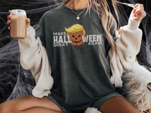 Funny trump halloween shirt orange and black skull shirt funny