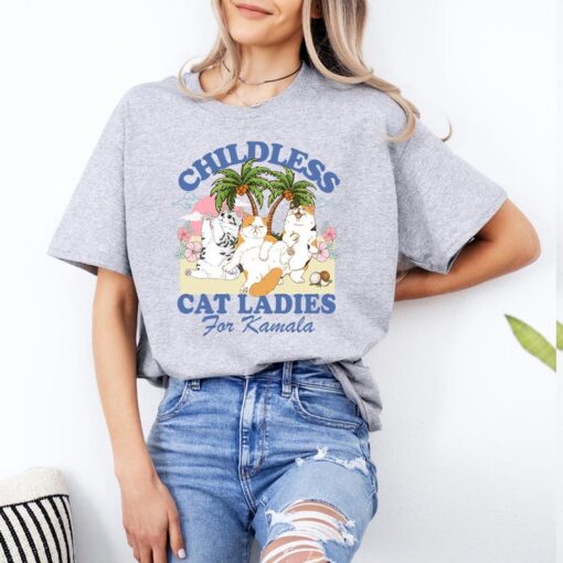 Childless Cat Lady T-shirt, Miserable Childless Cat Ladies Tee