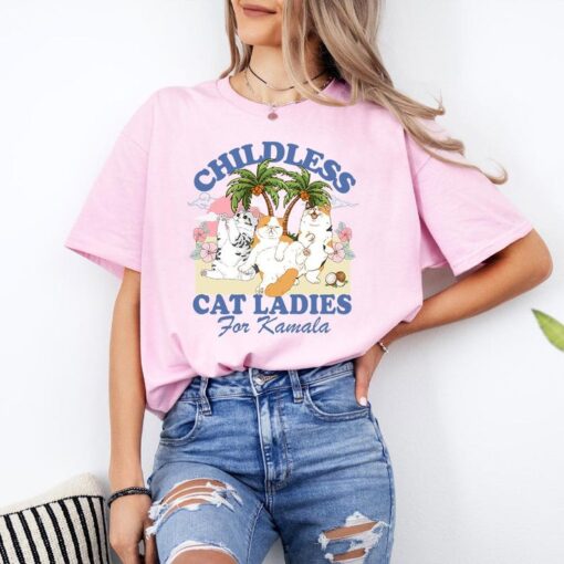 Childless Cat Lady T-shirt, Miserable Childless Cat Ladies Tee