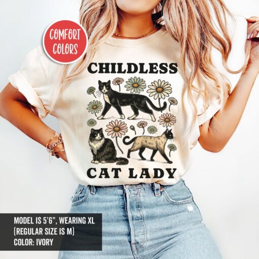 Childless Cat Lady Shirt Madam President Kamala Harris 2024 Shirt