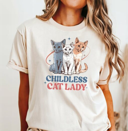 Childless Cat Lady Shirt, Kamala Harris 2024 Shirt, Cat Lady Shirt