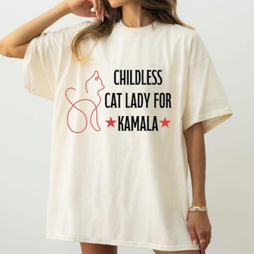 Cat Lady For Kamala Shirt, Kamala 2024 Shirt, Gift for Cat Lover