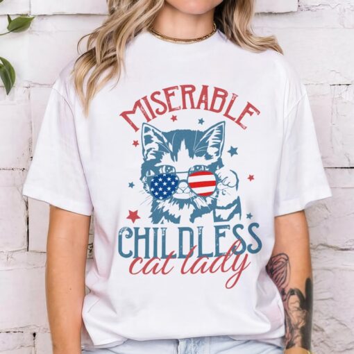 Childless Cat Lady Shirt, Kamala Coconut Tree, Suffragette