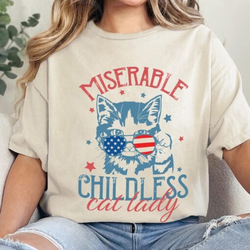 Childless Cat Lady Shirt, Kamala Coconut Tree, Suffragette