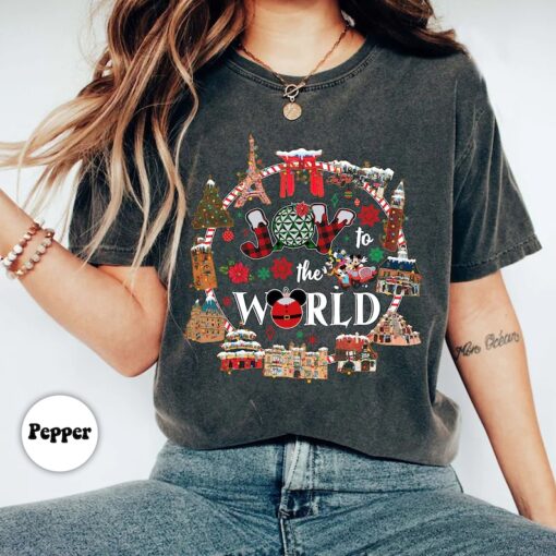 Joy to the World Shirt, Epcot World Showcase, Disney Christmas Shirt