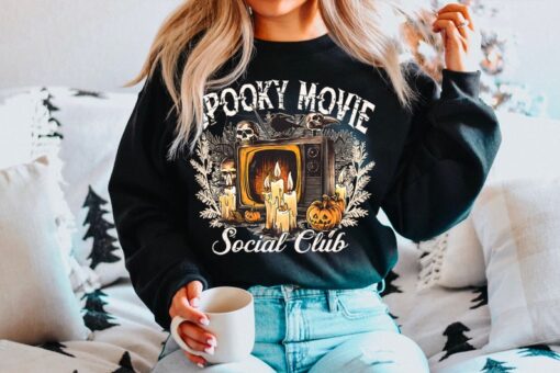 Spooky Movie Social Club Shirt, Retro Halloween Shirt