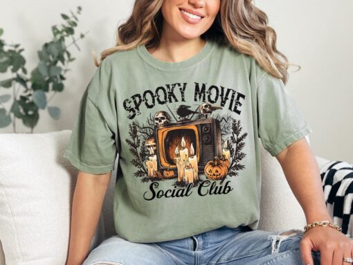 Spooky Movie Social Club Shirt, Retro Halloween Shirt