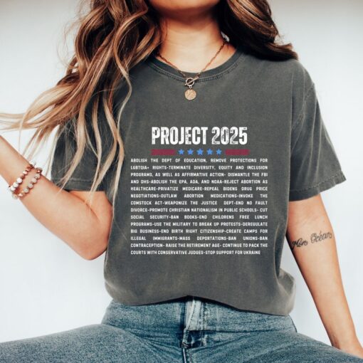 Project 2025 T Shirt, Fuck Project 2025 Shirt, Pro Democracy T-Shirt