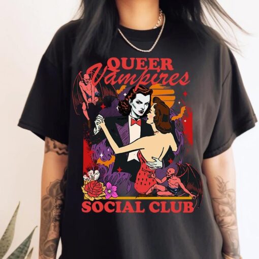 Queer vampires | gay vampire | gay halloween shirt | lesbian vampire