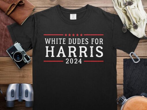 White Dudes For Harris 2024 T-Shirt, Kamala Harris '24, Vote Blue