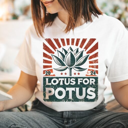 Kamala Harris Shirt, Namaste Lotus Shirt, Lotus For POTUS