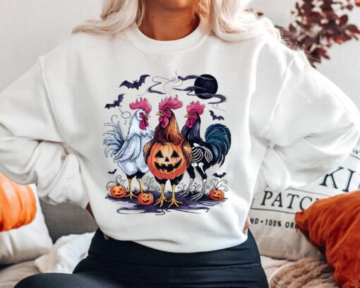 Halloween Chickens Shirt, Spooky Chicken Halloween Gifts