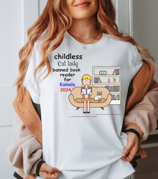 Kamala Harris Shirt Childless Cat Ladies for Kamala Harris 47 Funny