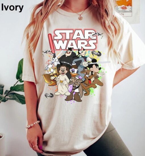 Star Wars Mickey Shirt, Disney Star Wars Comfort Colors Shirt