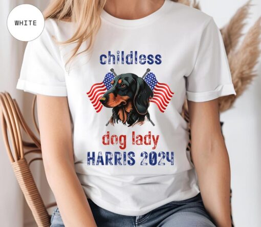 Childless Dog Ladies for Kamala Shirt - Vote Blue Shirt Elections Top