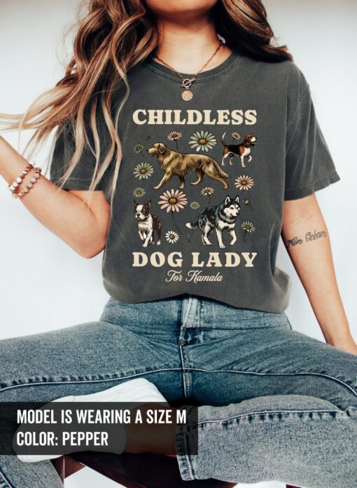 Childless Dog Lady Kamala Shirt Madam President Kamala Harris 2024